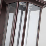 Retro Rectangular Ribbed Glass Solar Outdoor Wall Light - Lamp Outdoor