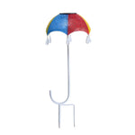 Retro Umbrella Solar Lights Colorful, Iron - Crafted Outdoor Pathway Lighting