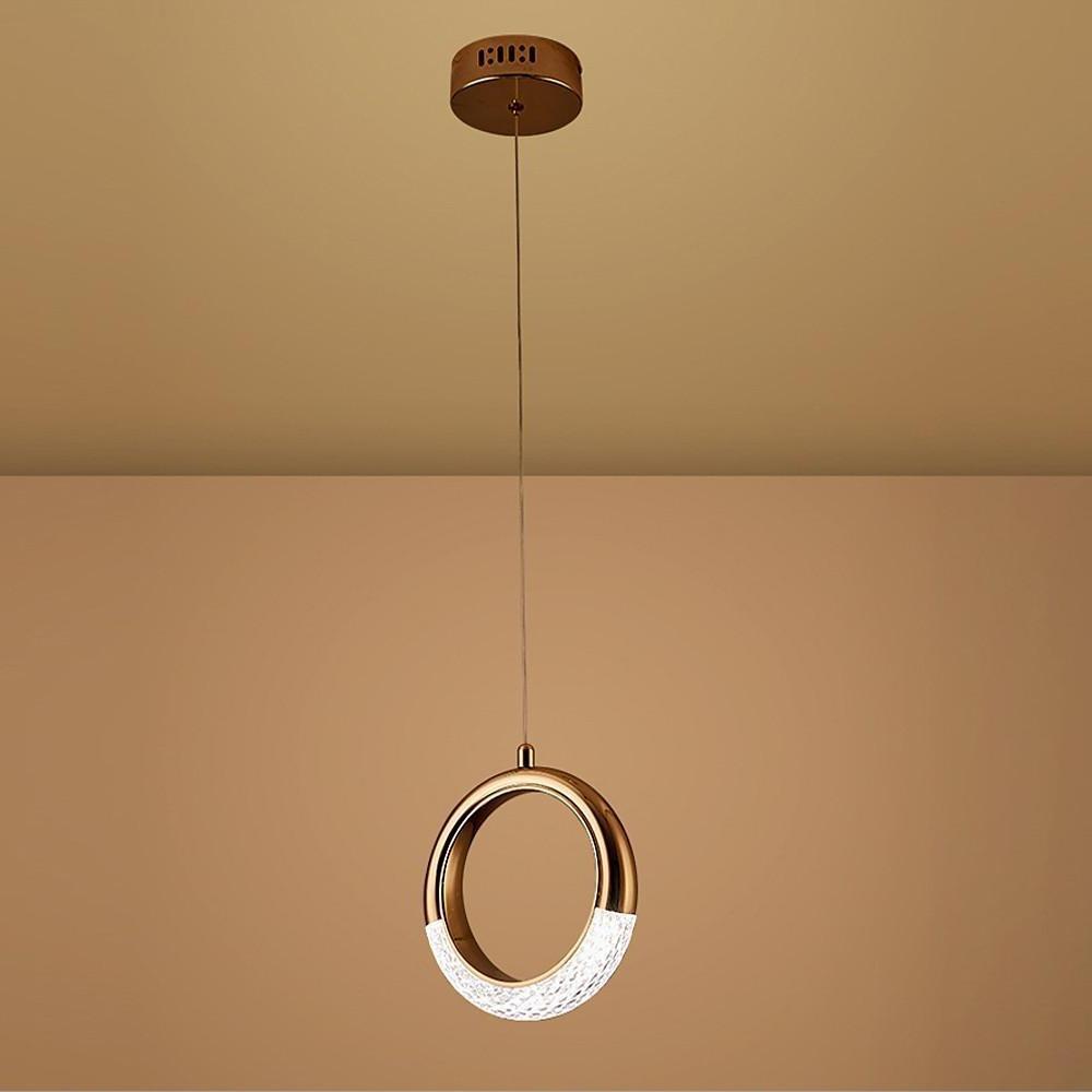 Ring Shaped LED Electroplated Metal Modern Pendant Light Hanging Lamp - Lamp Outdoor
