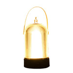 Ribbed Glass Table Lamp Lantern Ambient LED Beside Nights - Lamp Outdoor