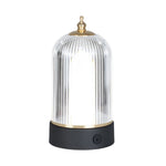 Ribbed Glass Table Lamp Lantern Ambient LED Beside Nights - Lamp Outdoor