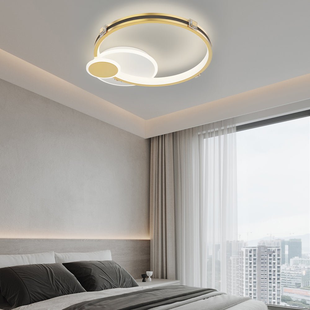 Ring Round Three Step Dimming Creative Modern LED Ceiling Light Fixture - Lamp Outdoor