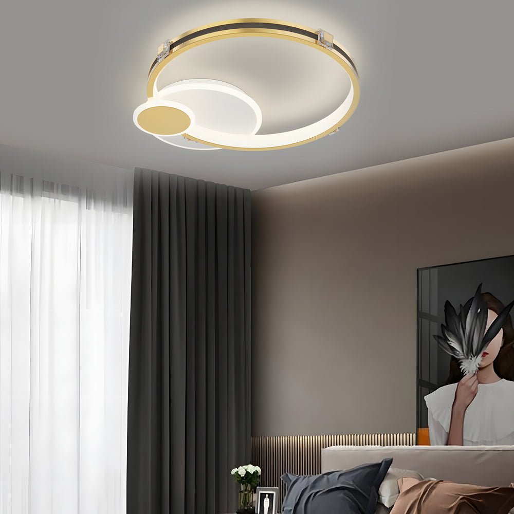 Ring Round Three Step Dimming Creative Modern LED Ceiling Light Fixture - Lamp Outdoor