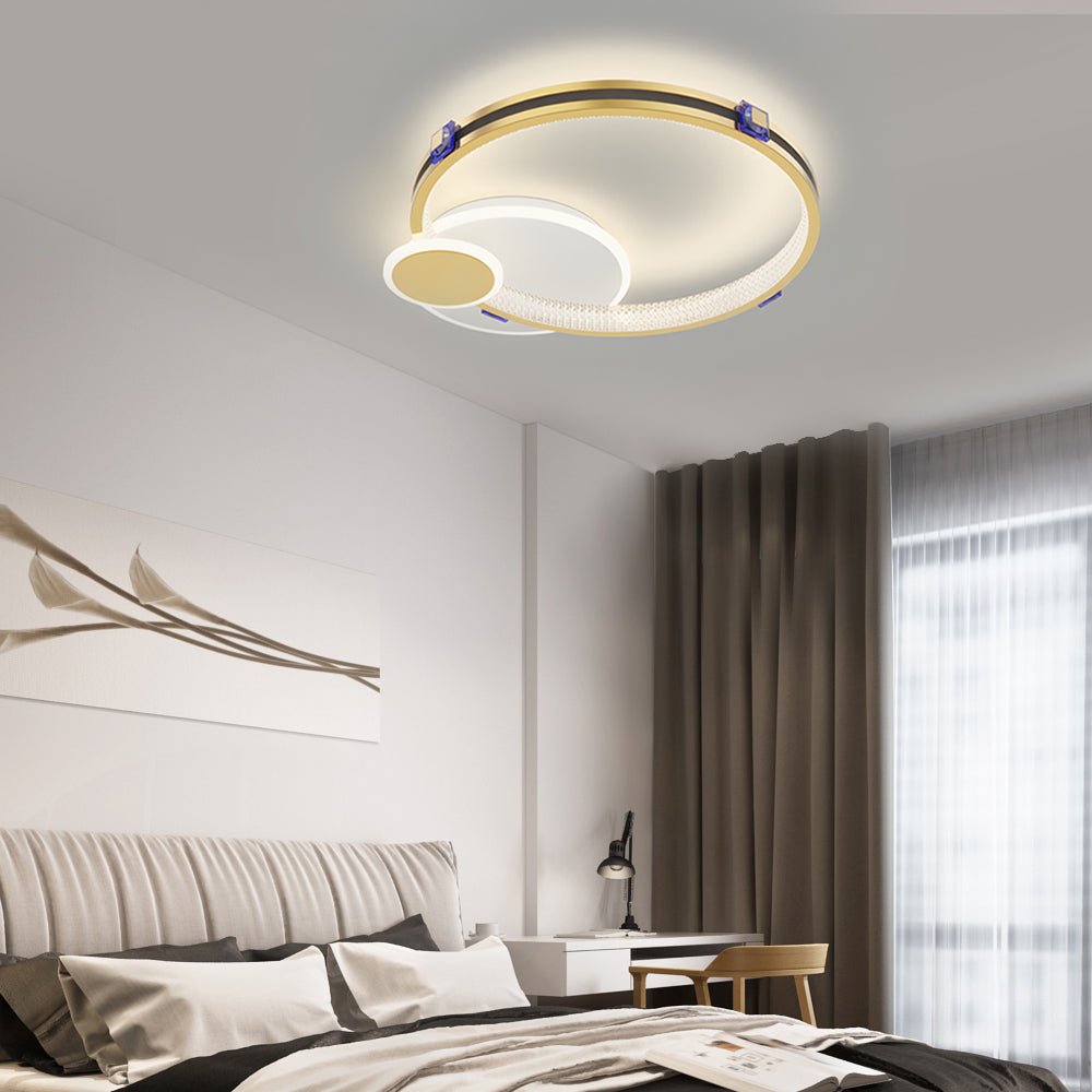 Ring Round Three Step Dimming Creative Modern LED Ceiling Light Fixture - Lamp Outdoor