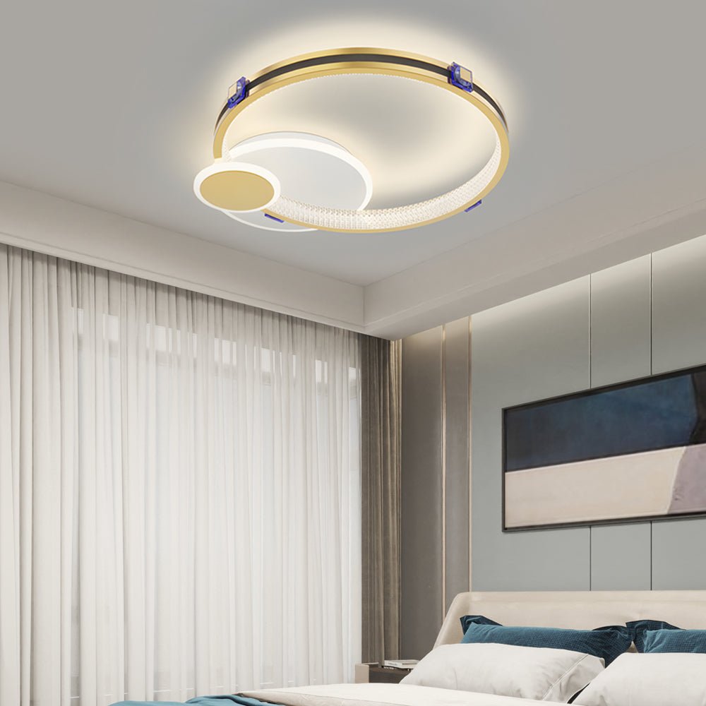 Ring Round Three Step Dimming Creative Modern LED Ceiling Light Fixture - Lamp Outdoor