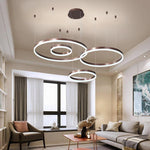 Circle Aluminum Large Chandeliers for High Ceilings Living Room Ceiling Lights - Lamp Outdoor