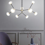 9-light Glass LED Nordic Sputnik Chandeliers Hanging Ceiling Lights - Lamp Outdoor