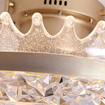 Round 360° Rotating Dimmable LED Silent Ceiling Fan Light with Remote Control - Lamp Outdoor