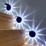 Round 9 LED Solar Petal Wall Light 3 Mode with Remote Outdoor Wall Sconce Lamp Waterproof Wall Mount Lighting - Lamp Outdoor