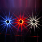 Round 9 LED Solar Petal Wall Light 3 Mode with Remote Outdoor Wall Sconce Lamp Waterproof Wall Mount Lighting