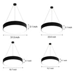 Round Pendant LED Office Lighting Modern Suspended Luminaires for Workspace - Lamp Outdoor
