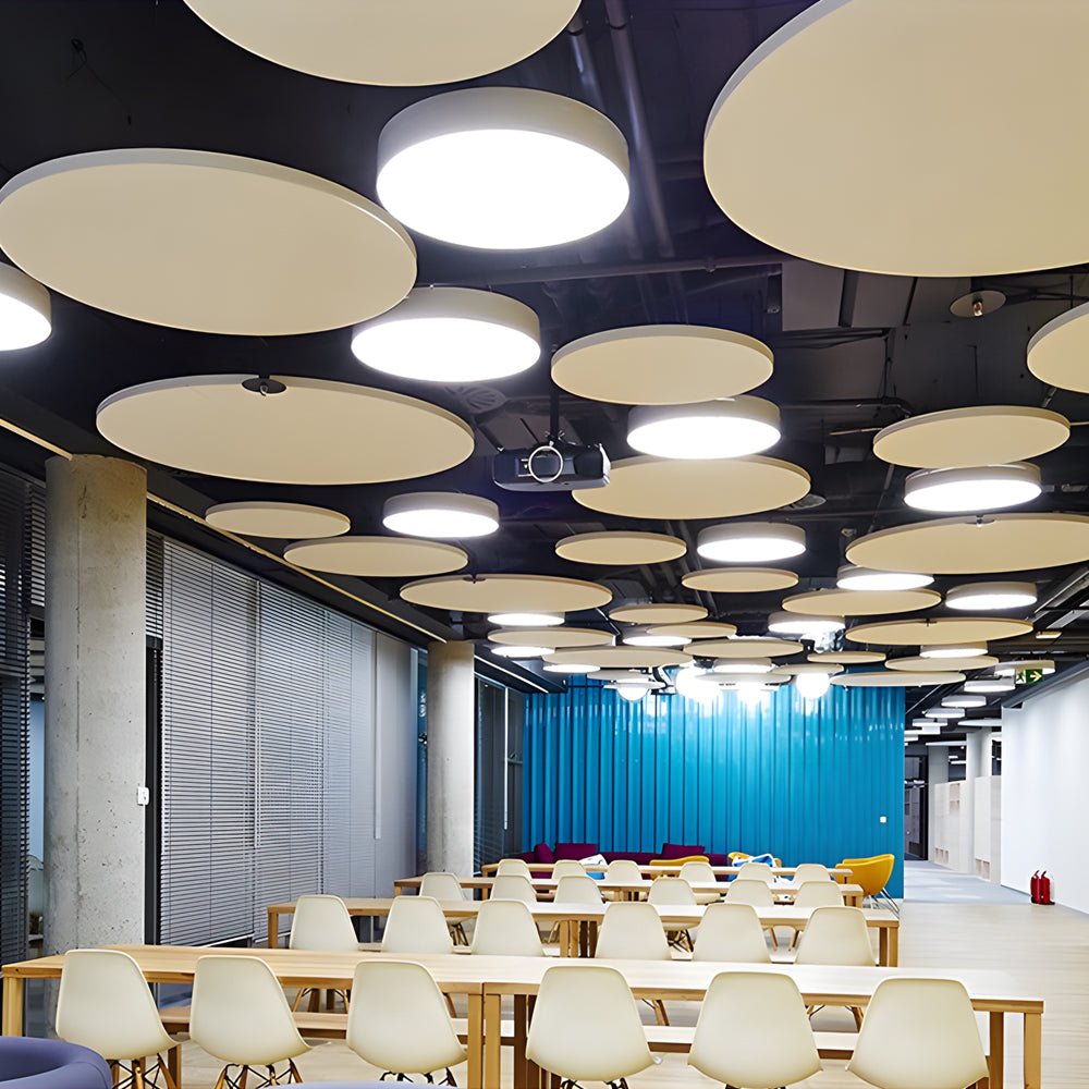 Round Pendant LED Office Lighting Modern Suspended Luminaires for Workspace - Lamp Outdoor