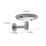 Round Solar-Powered LED Outdoor Wall Light with Motion Sensor - Lamp Outdoor