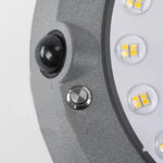 Round Solar-Powered LED Outdoor Wall Light with Motion Sensor - Lamp Outdoor