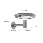 Round Solar - Powered LED Outdoor Wall Light with Motion Sensor