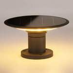 Round UFO Shaped Two Color Temperature LED Solar Waterproof Outdoor Fence Post Lights - Lamp Outdoor