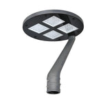 Round Waterproof LED Single/Two Arm Post Top Light - Lamp Outdoor