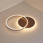 22'' Ambient LED Light Two Ringed Flush Mount Ceiling Light with Bulb - Lamp Outdoor