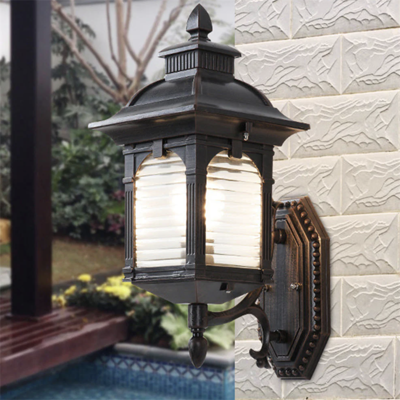 Epoch Vintage Outdoor Wall Lamp Glass/Meta Hallway/Courtyard - Lamp Outdoor