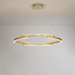 Interlocking Round Gold Chandelier for Living Room - Lamp Outdoor