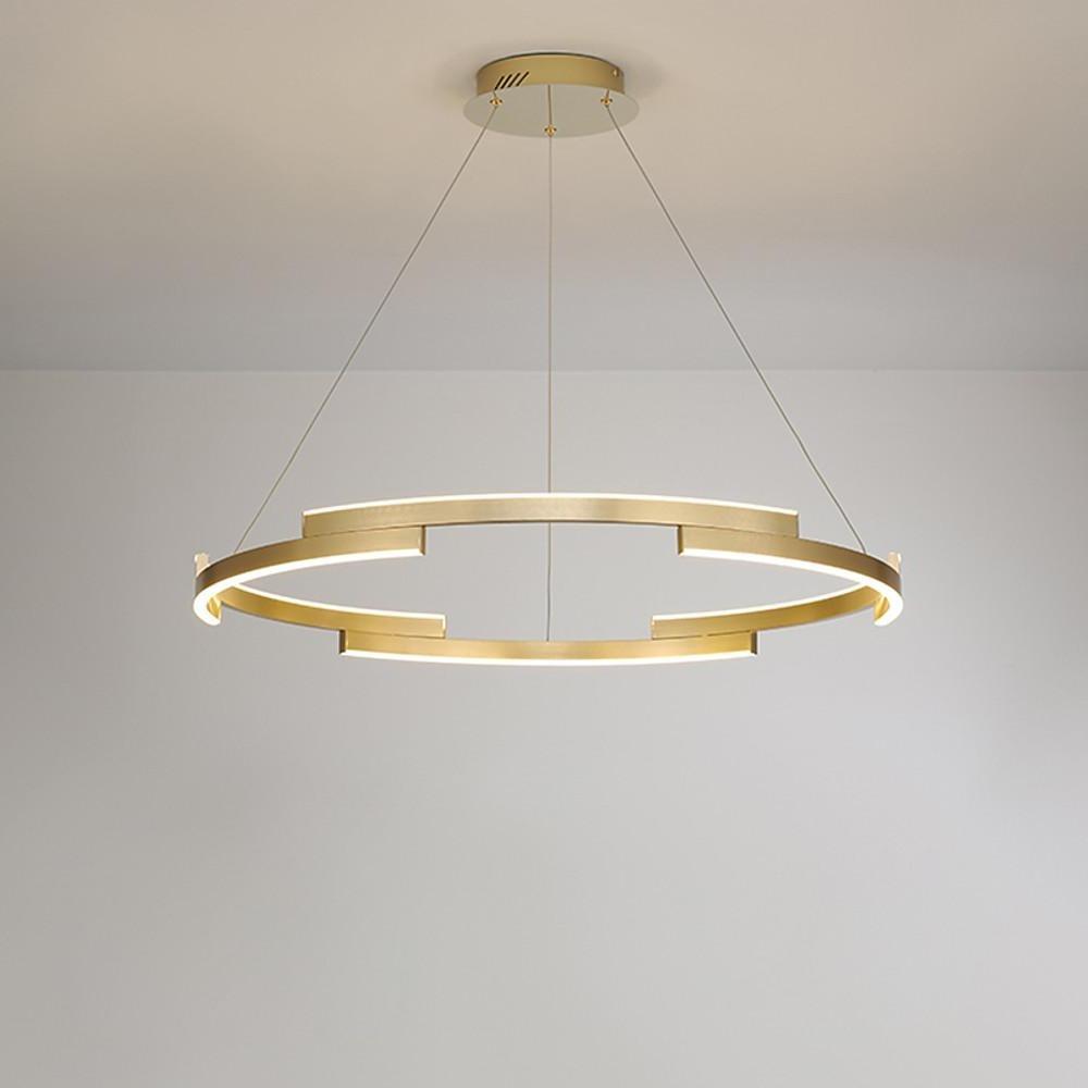 Interlocking Round Gold Chandelier for Living Room - Lamp Outdoor