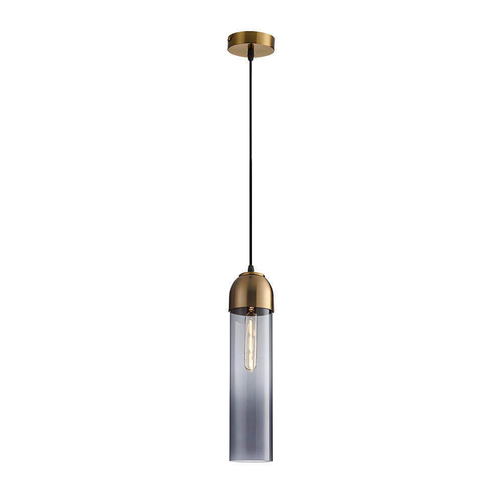 Simple Long Tube Glass Bottle Nordic Simple Small Chandelier Pendant Lights - Lamp Outdoor