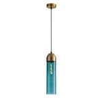 Simple Long Tube Glass Bottle Nordic Simple Small Chandelier Pendant Lights - Lamp Outdoor