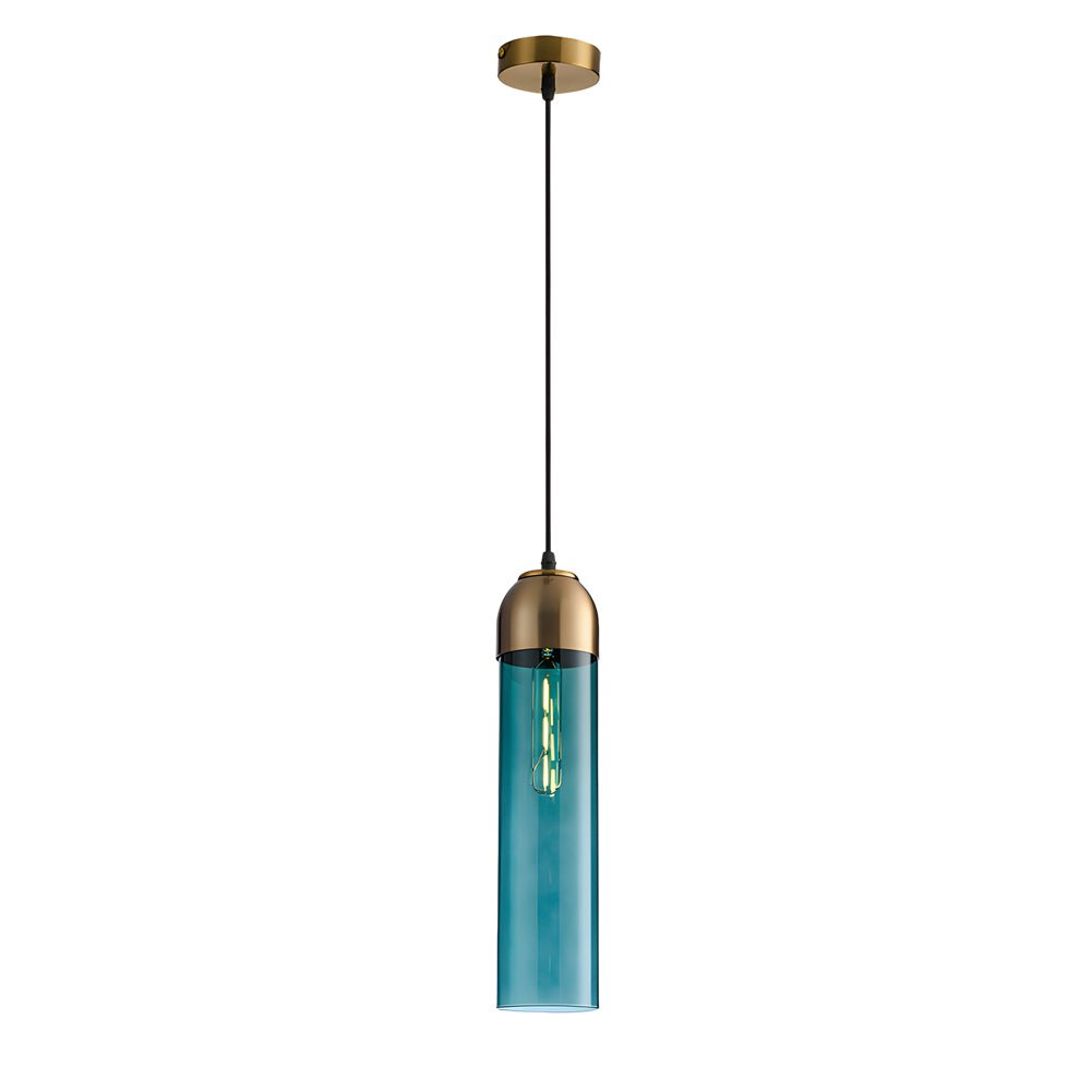 Simple Long Tube Glass Bottle Nordic Simple Small Chandelier Pendant Lights - Lamp Outdoor