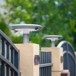 Simple Round LED Solar LED Post Light with Dual Motion Sensor - Lamp Outdoor
