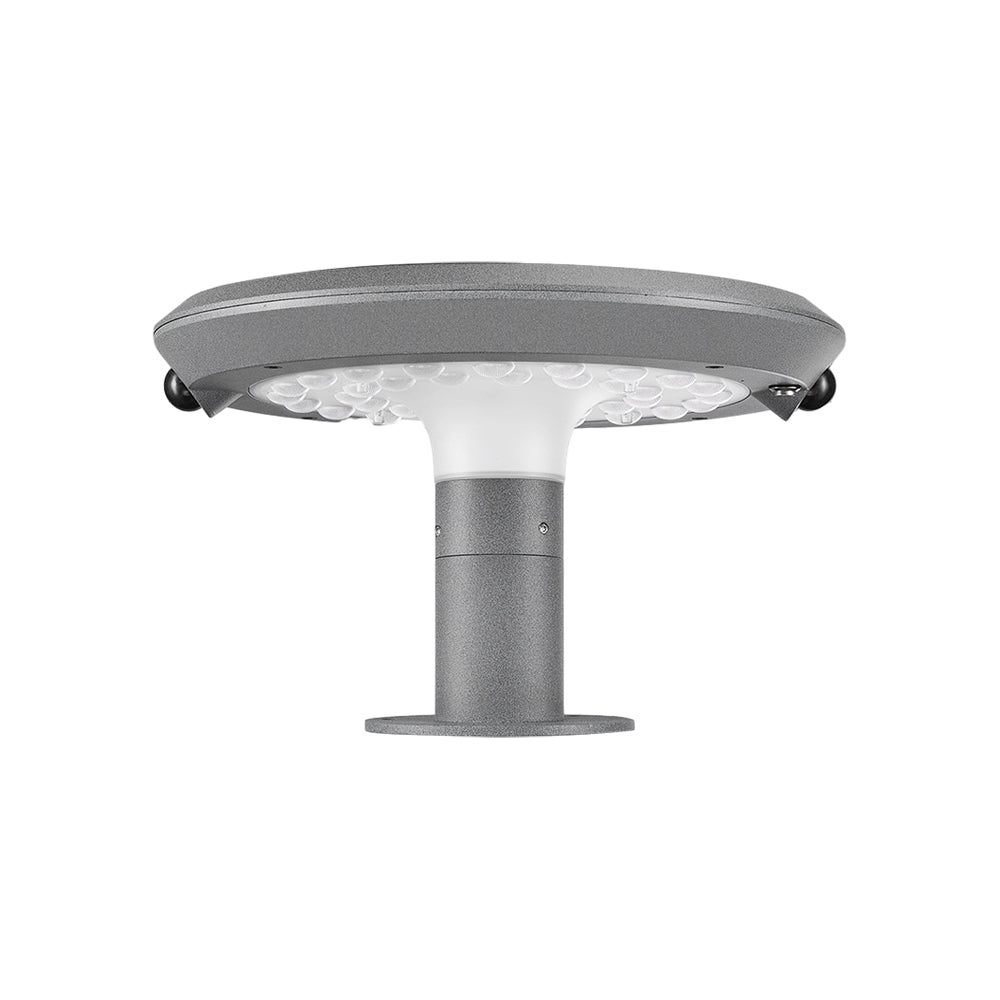 Simple Round LED Solar LED Post Light with Dual Motion Sensor - Lamp Outdoor