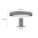 Simple Round LED Solar LED Post Light with Dual Motion Sensor - Lamp Outdoor