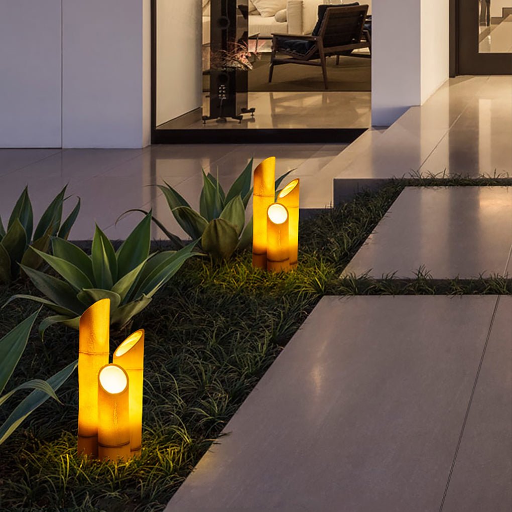 Realistic Bamboo LED Outdoor Lights Charming Landscape Lighting