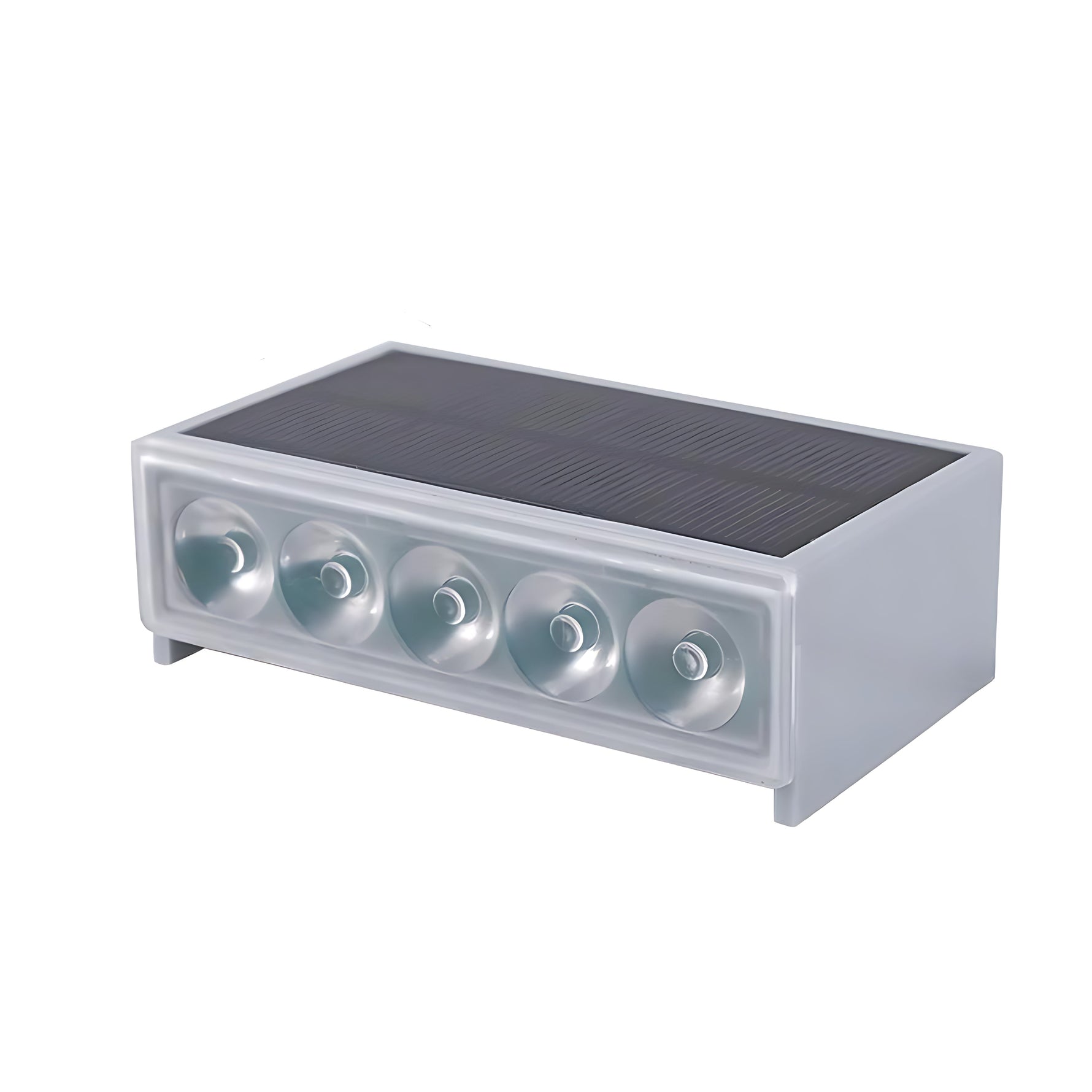 Single rectangular LED step light fixture with multiple LED points for recessed mounting applications