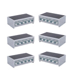 Set of six LED step light fixtures arranged for bulk installation in residential or commercial settings