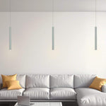 Thin Stick Shaped Black Pendant Light with Downlight Integrated LED Light - Lamp Outdoor