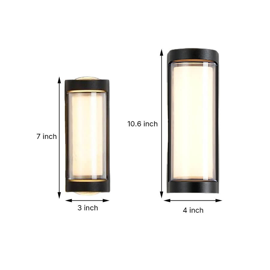 Sleek Dual-Directional Outdoor Wall Light with Modern Arc & Rectangular Designs - Lamp Outdoor