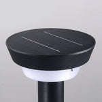 Sleek Modern Black Cylinder LED Solar Path Light with Adjustable Spike & Base