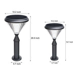 Sleek Solar LED Outdoor Landscape Post Pole Lights - Black Tapered Top - Lamp Outdoor