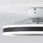 Round Dimming LED Modern Inverter Bladeless Ceiling Fan with Lights - Lamp Outdoor