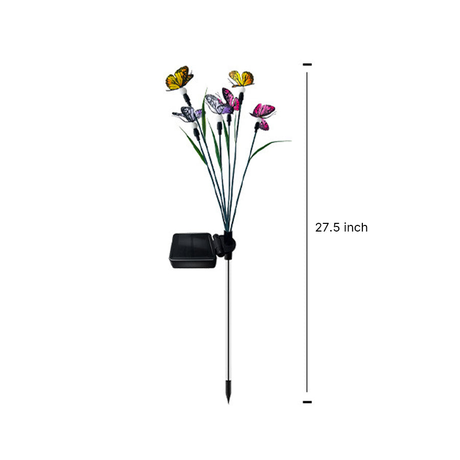 Technical specifications display for solar butterfly garden light with voltage information