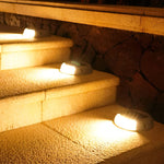 Wall Protected Flush Mount - On - Step Lights Solar LED Stairway Landscape Lighting