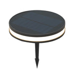 LED Waterproof Ground Dish Lights with Solar Top and Side Emitting Design