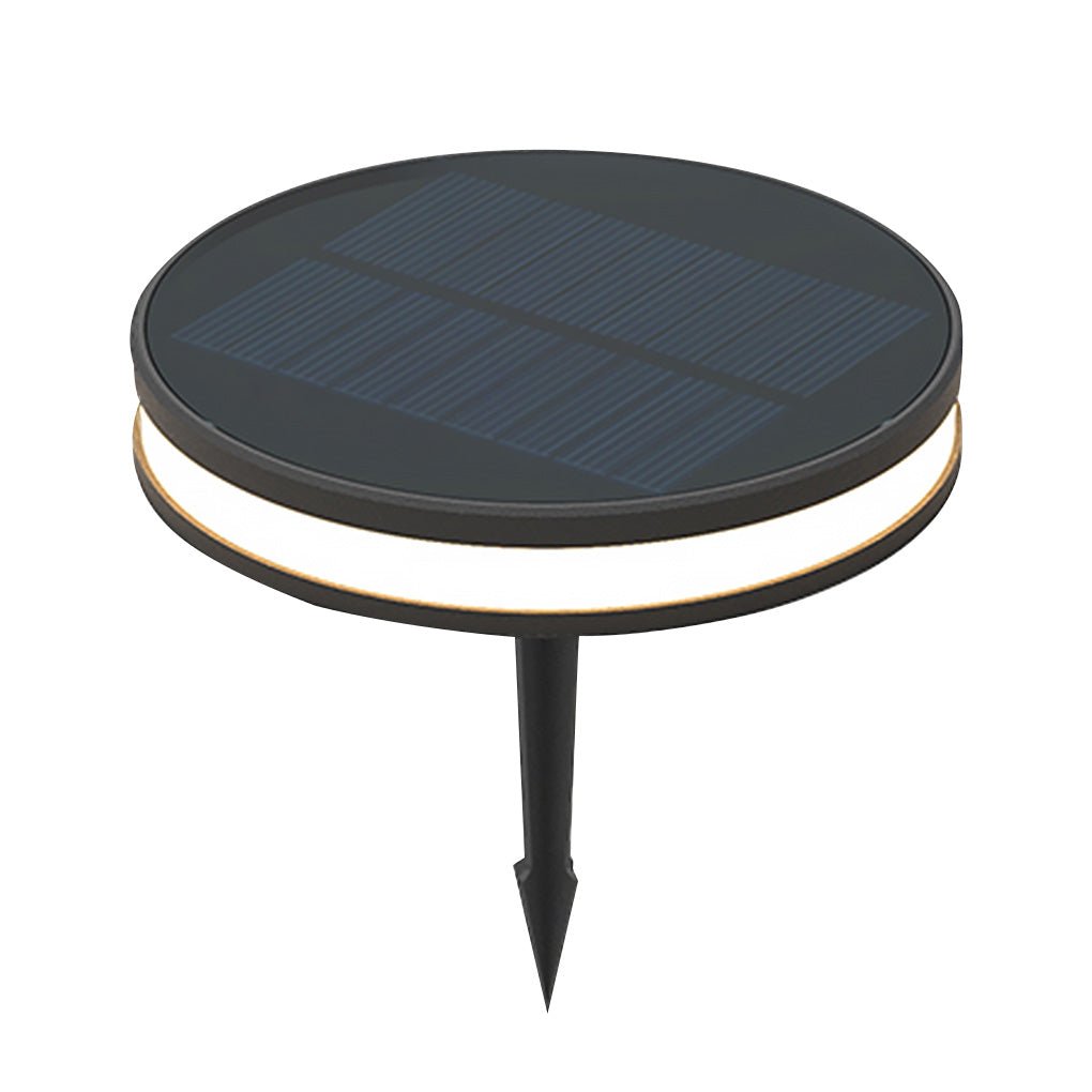 LED Waterproof Ground Dish Lights with Solar Top and Side Emitting Design