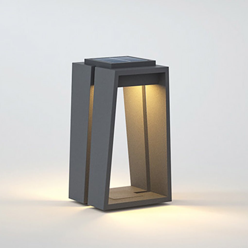 Minimalist Trapezoid Solar Light Waterproof LED Outdoor Illumination