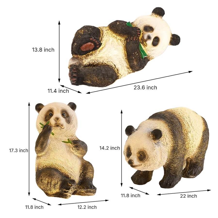 Solar Lifelike Panda and Bamboo Garden Animal Lamp Modern Outdoor Lawn Decor - Lamp Outdoor
