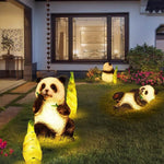 Solar Lifelike Panda and Bamboo Garden Animal Lamp Modern Outdoor Lawn Decor - Lamp Outdoor
