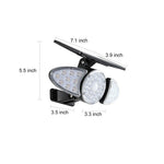 Solar Motion Security Light 3-Head Outdoor LED Wall Fixture with Motion Sensor - Lamp Outdoor