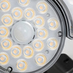 Solar Motion Security Light 3 - Head Outdoor LED Wall Fixture with Motion Sensor