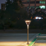 Solar Outdoor Post Garden Pole Light with Dual Motion Sensor - Lamp Outdoor