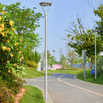 Solar Outdoor Post Garden Pole Light with Dual Motion Sensor - Lamp Outdoor